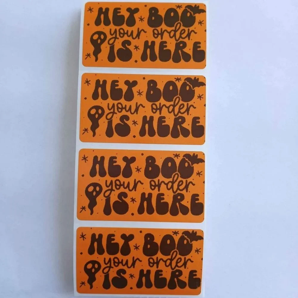 💙100 Hey Boo- Shipping Labels Thermal Packaging Stickers 2.25